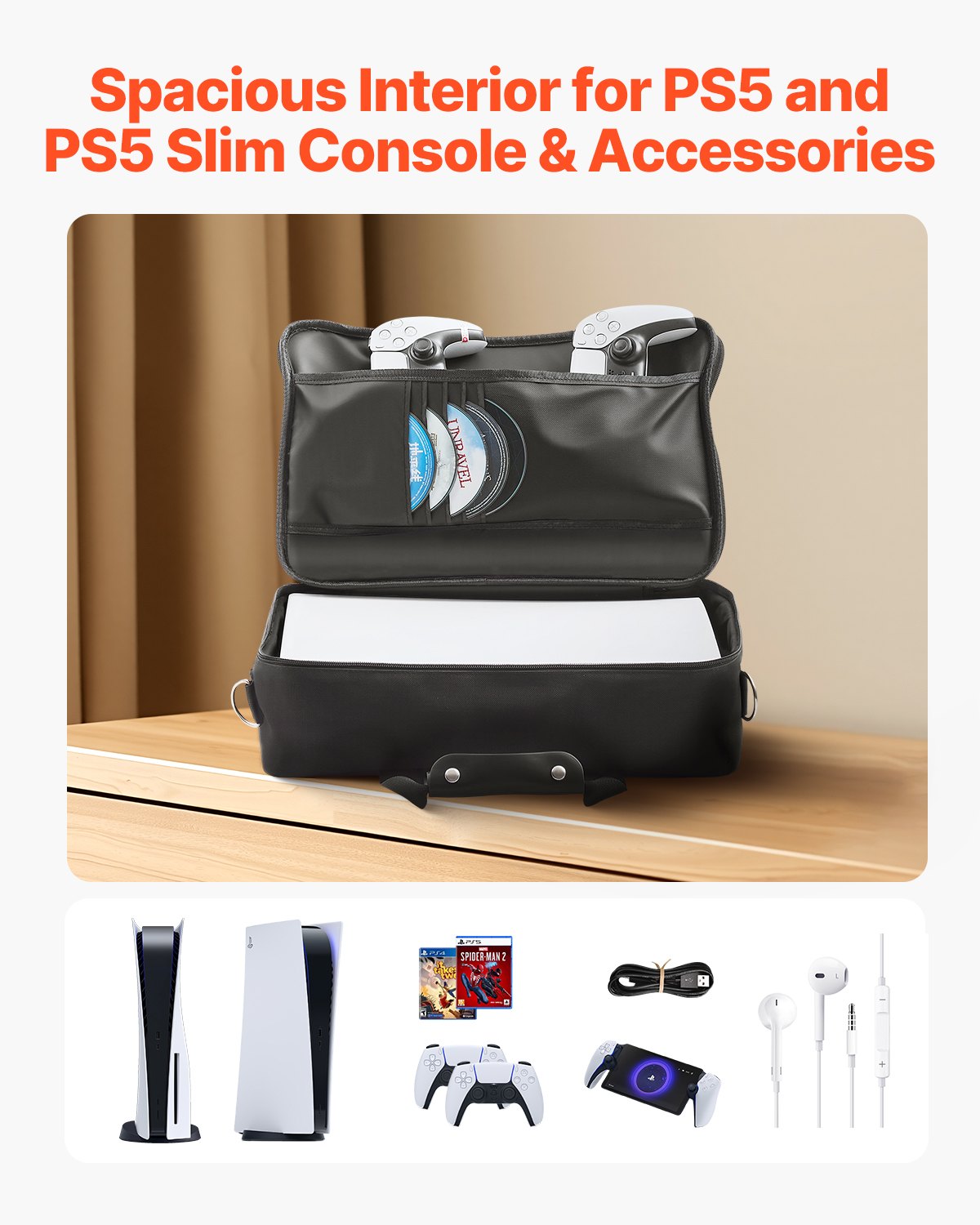 Deluxe Hard-Shell Travel Case for PS5